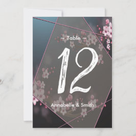 Bordsnummer för geometrisk Blommigt av körsbärssys