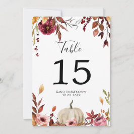 Bordsnummer för höstpumpa, Personlig