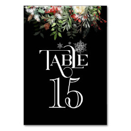 Bordsnummer för julklapp Gröntar bröllopsmottagnin