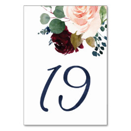 Bordsnummer för KJ Watercolor Blue Font #16