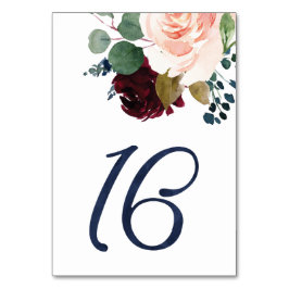 Bordsnummer för KJ Watercolor Blue Font #16