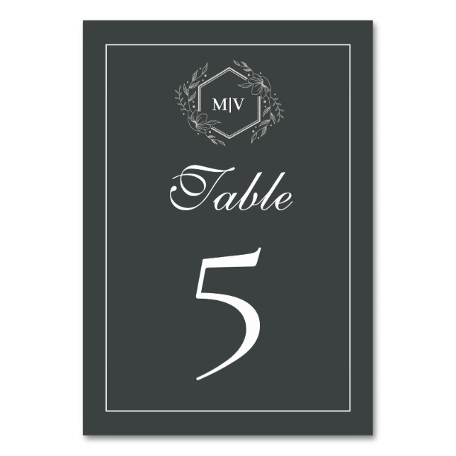 Bordsnummer för kolmonogram Grått-Vapensköld (Framsidan)