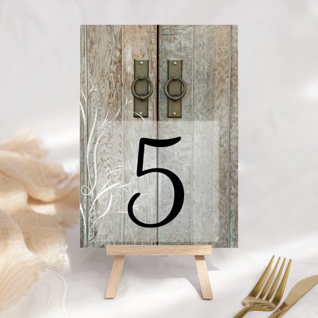 Bordsnummer för Landsbyggsbröllopet dubbla Barn Do (These rustic table numbers are perfect for your farm style or barn party celebration event.)