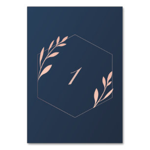 Bordsnummer för marin blått och  Rosa