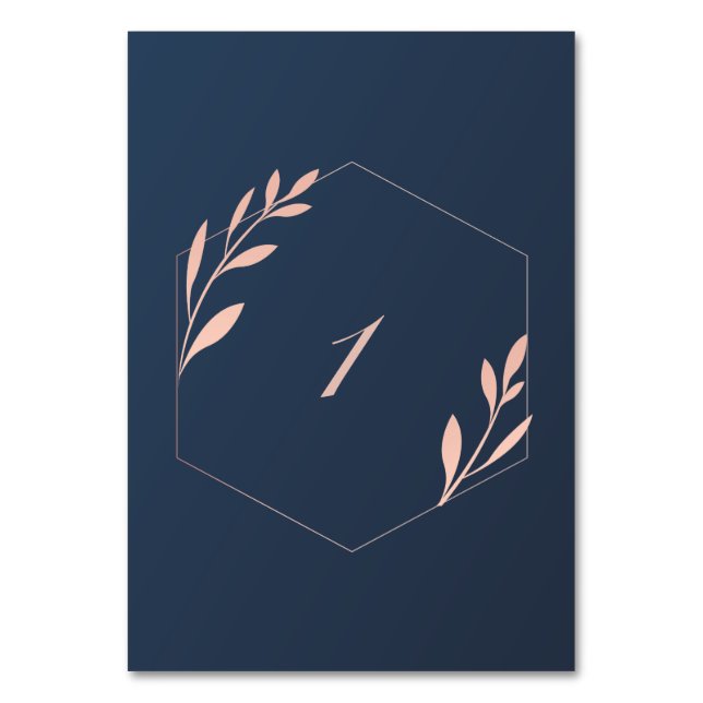 Bordsnummer för marin blått och  Rosa (Framsidan)