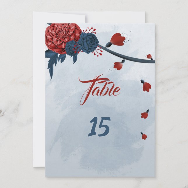 bordsnummer för marinerade och burgiga blommor (Framsida)