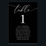 Bordsnummer för minimalistsäten i svartvitt<br><div class="desc">Vackert,  elegant,  modernt och minimalistiskt bordsnummer kort. Helt anpassade. **NOTERA: Om du vill beställa måste du helt enkelt justera bordsnumret och namn. Lägg sedan till varje nummer i kundvagnen separat. Checka ut gången som du är avslutat.</div>