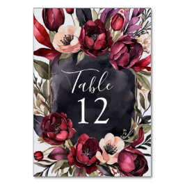 BORDSNUMMER FÖR mörk AV AESTETISK BLOMMIGT VATTENF