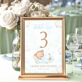 Bordsnummer för nalle Boy Shower