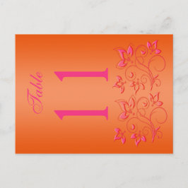 Bordsnummer för reversibel Blommigt av Rosa och Or