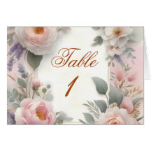 Bordsnummer för Romantic Garden Wedding
