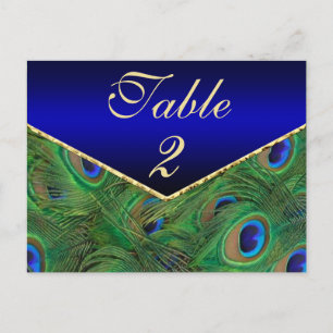 Bordsnummer för Royal Blue Peacock