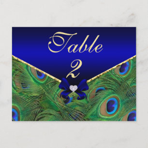 Bordsnummer för Royal Blue Peacock