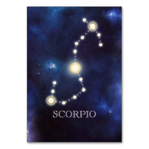 Bordsnummer för Scorpio   för konstellation  