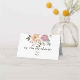 Bordsnummer för sommarblommor placeringskort