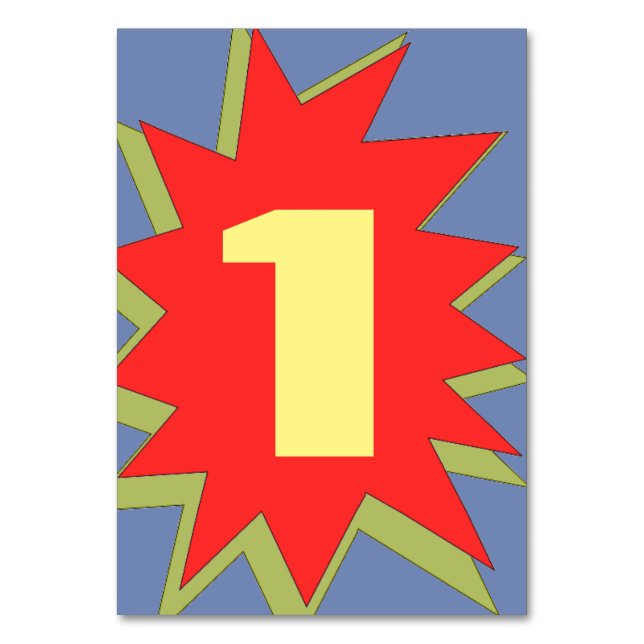 Bordsnummer för superhjälte Tecknad (Framsidan)