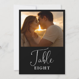 Bordsnummer för svartvit modern Elegant