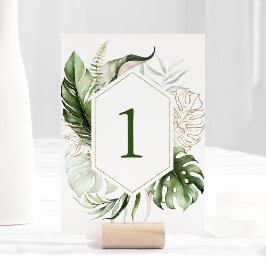 Bordsnummer för Tropical Grey Blommigt