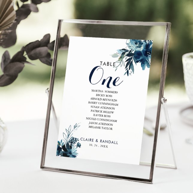 Bordsnummer för vattenfärg, Blommigt 1 Sittdiagram (Skapare uppladdad)