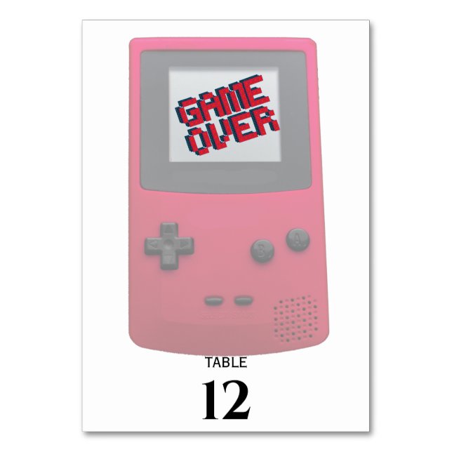 Bordsnummer för videospel NERD Bröllop (Framsidan)