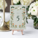 Bordsnummer för vintage Art Deco-<br><div class="desc">Den här vintage art deco Bröllop-Bordsnummer-kortet från Adaline Collection innehåller alla handritade, konsthantade blommigtar av deka-stil. Skapar ett förbluffande första intryck för dina gäster i bröllop! Anpassa den med dina detaljer enkelt och snabbt. Tryck helt enkelt på knappen "anpassa" för att ytterligare ordna om och formatera stil och placera texten....</div>