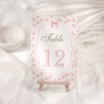 Bordsnummer för Vintage av rosa Elegant<br><div class="desc">Gå in i en värld av tidlös charm och ömtålig skönhet med vårt "Rosa Bow Elegant Vintage Bordsnummer", där varje detalj viskar om kärlek och nostalgia. Den här fantastiska utformningen framkallar det väsentliga i vintagens elegans, med delikata rosa bows och besvärliga ro-blommönster som lägger till objekten. Varje inslag för att...</div>
