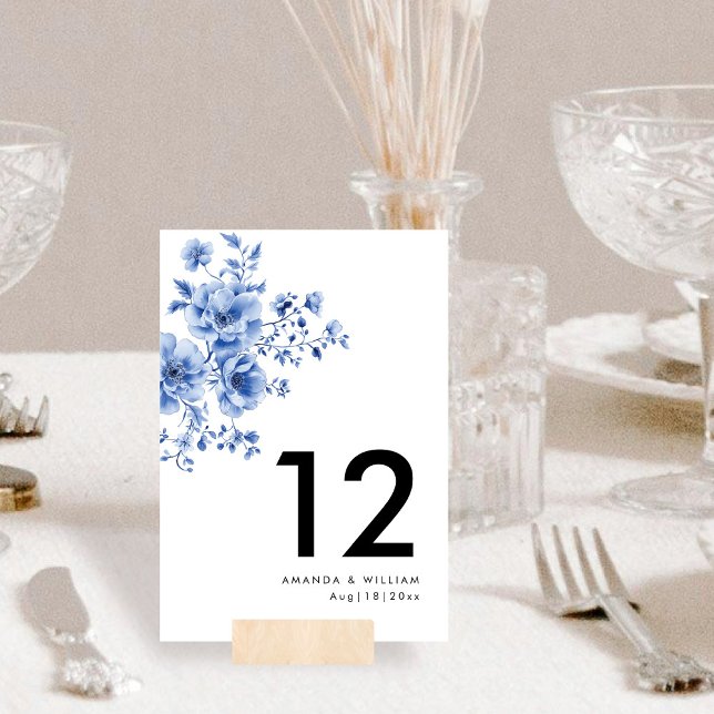 Bordsnummer för Watercolor Chinoiserie Blommigt- (Skapare uppladdad)