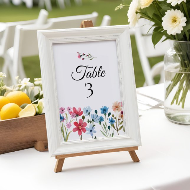 Bordsnummer för Wildblomsterbabyskor (Skapare uppladdad)