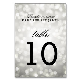 Bordsnummer Glitter Ljus