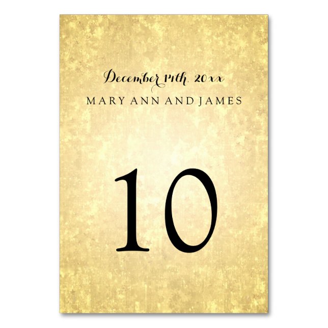 Bordsnummer Gold Foil See Stars Confetti (Framsidan)
