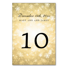 Bordsnummer Guld Winter Wonderland Gnistra