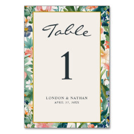 Bordsnummer i den stora botaniska Blommigten Bröll