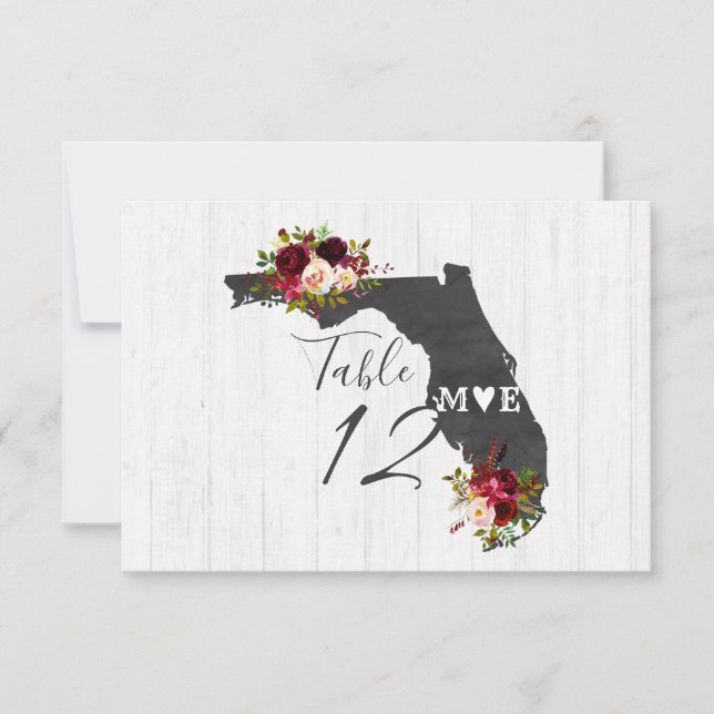 Bordsnummer i Florida State Destination Wedding (Framsida)