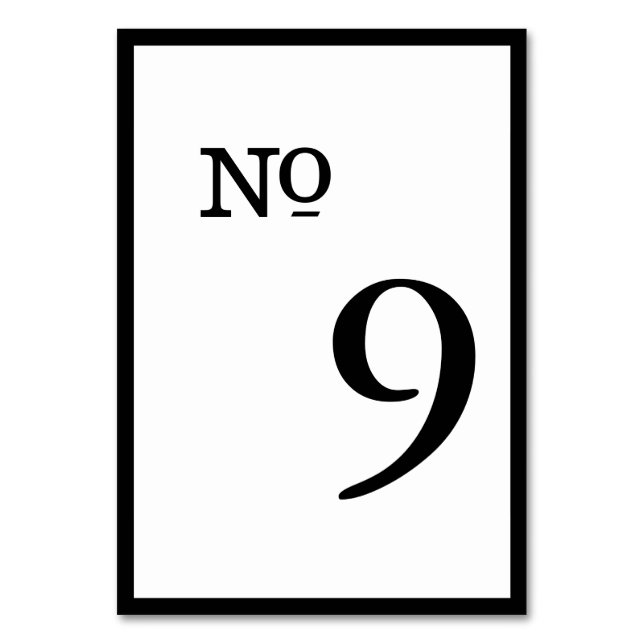 BORDSNUMMER i GRÄNS BRÖLLOP (Framsidan)