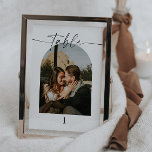 Bordsnummer i Modern Script Photo Bröllop<br><div class="desc">Detta är en elegant, ett modernt bordsnummer med ett vackert kalligrafteckensnitt och en minimalistisk design. Redigera de flesta ordalydelser och all färg för att anpassa det här bordsnumret till dina evenemangsbehov och stil // För matchande artiklar, gå till "ALICE"-samlingen i Sincerely By Nicole Zazzle-butiken. * Om du tycker om den...</div>