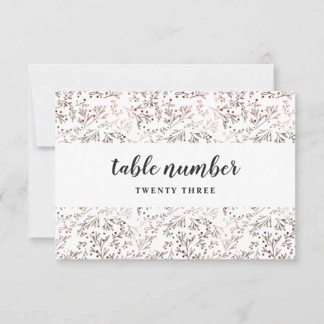 Bordsnummer i Rustic Wood Slice Copper Bröllop (Framsida)