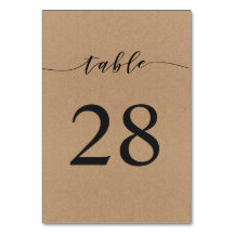 Bordsnummer-kort | Elegant Calligraphy Handwritin