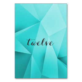 Bordsnummer-kort för Aqua Jewel Tones Bordsnummer