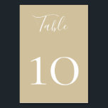 Bordsnummer-kort för chic Sand Beige Bordsnummer<br><div class="desc">Chic,  sandbeige,  solid färg,  bordsnummer kort. När du beställer bordsnummer-kort måste du anpassa varje bordsnummer individuellt. Designad för att matcha vår bohemiska Oasis-samling.</div>
