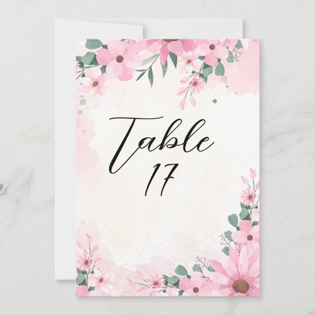 Bordsnummer-kort för elegant inbjudningar (Framsida)