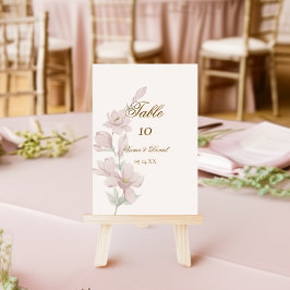 Bordsnummer-kort för elegant Magnolia Blommigt Brö Bordsnummer