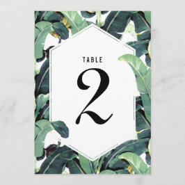 Bordsnummer-kort för Tropical Plantation Bröllop Inbjudningar