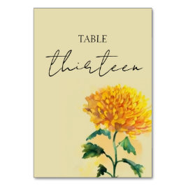 Bordsnummer-kort för Wildblomma Bröllop Bordsnummer
