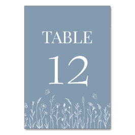 Bordsnummer-kort för Wildblomma och Butterflies Bordsnummer