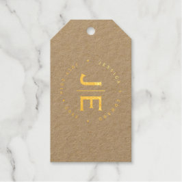 Bordsnummer Luggage Tag par Initialer Modern