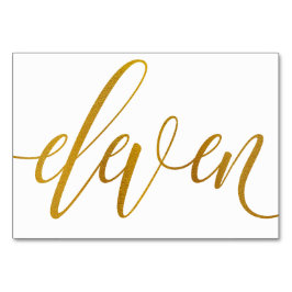 Bordsnummer - Luxe Typography - Faux Gold Foil 11