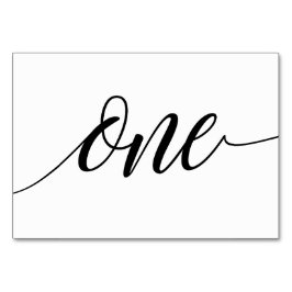 Bordsnummer - Luxettypografi (svart) 1