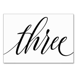 Bordsnummer - Luxettypografi (svart) 3