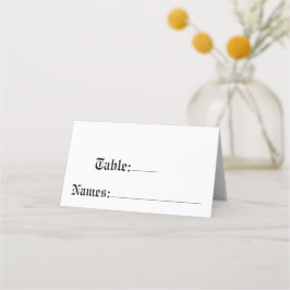 Bordsnummer och säte i Rustic Bröllop och Namn Placeringskort