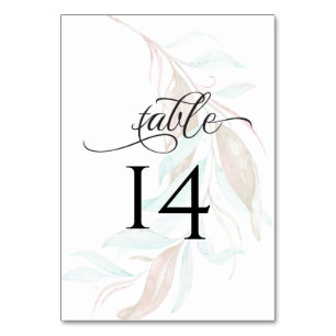 BORDSNUMMER Pastel Watercolor Wispy Foliage